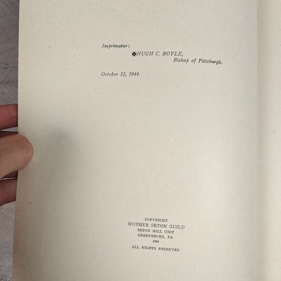 The Seton Ballad Book By Sister M. Fides Glass 1944 Vintage Hardcover - Picture 4 of 10